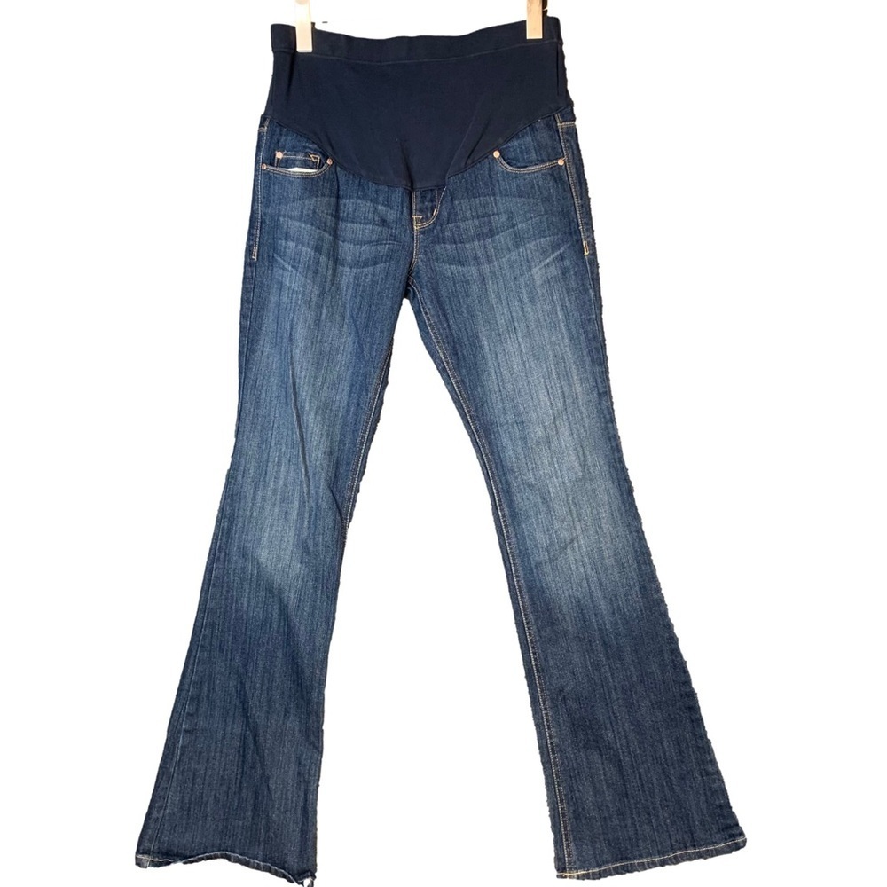 NEW! Old Navy Maternity Dark Wash Flare Leg Stretch Jeans Size 2, 30” Inseam